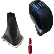 Moda Renault Fluence Deri Kaplama Siyah Spor Vites Topuzu ve Körüğü