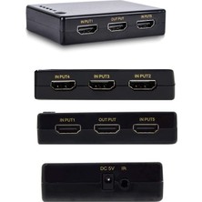 Aogo 5 Port HDMI Switch Kumandalı HDMI Seçici 5 Giriş 1 Çıkış HDMI Çoğaltıcı HD1080P