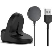 TahTicMer Samsung Galaxy Watch 4 44MM SM-R870 Manyetik Kablosuz USB Şarj Kablosu ve Şarj Standı 2 In 1