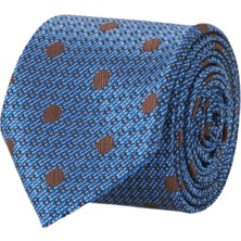 ALTINYILDIZ CLASSICS Erkek Mavi-kahverengi Desenli Klasik Kravat
