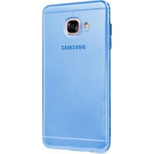 Eonaks Samsung Galaxy J5 Prime Şeffaf Mavi Silikon Kılıf  Rubber Arka Kapak