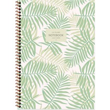 Keskin Color A4 Kareli Defter La Plume Leaves - Yeşil