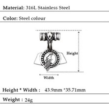 Vikings Paslanmaz Çelik Viking Mitoloji Raven Kuş Kolye -Viking Kuzgun Kolye
