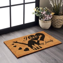 Decovetro Paspas Love My Family Desenli Kapı Önü Paspası