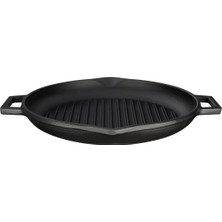 Lava Yuvarlak Grill Tava Çap 26 Metal Kulplu