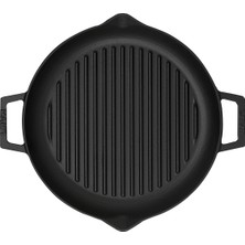 Lava Yuvarlak Grill Tava Çap 26 Metal Kulplu