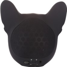 SZYKD Aerobull Bulldog Moda Taşınabilir Bluetooth Kablosuz Stereo Hoparlör Siyah (Yurt Dışından)
