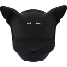 SZYKD Aerobull Bulldog Moda Taşınabilir Bluetooth Kablosuz Stereo Hoparlör Siyah (Yurt Dışından)