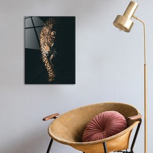 Decorita Hayvanlar | Cam Tablo | Leopar | 30cm x 40cm