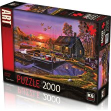 Elasya Hediyelik 22502 Ks, Lakeside Cottage, 2000 Parça Puzzle