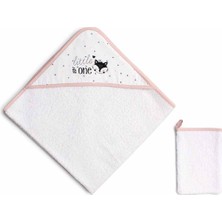 Funna Baby Be Brave Bebek Başlıklı Havlu Seti Pembe
