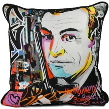 Baci Milano Street Art 007 Kadife Yastık 45 x 45 cm