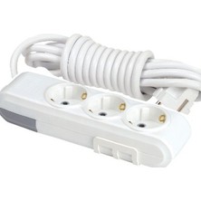 Far Anahtarsız 3 Lü 3 Metre Kablolu Uzatma Priz