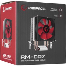 Rampage RM-C07 35CFM 1500RPM 8cm Amd/ıntel LGA1200 Uyumlu Hava Soğutmalı Cpu Fan