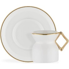 Glore Üçgen Gold 6'lı Türk Kahve Fincan Takımı