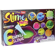 Playtoys  Slime Party Slime Hazırlama Seti 6 Farklı Slime Renkli ve Esnek