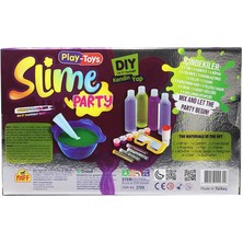 Playtoys  Slime Party Slime Hazırlama Seti 6 Farklı Slime Renkli ve Esnek