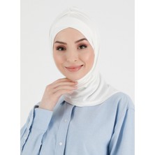 Ecardin Pileli Isra Çapraz Türban - Krem - Ecardin
