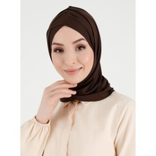 Ecardin Pileli Isra Çapraz Türban - Açık Kahve - Ecardin