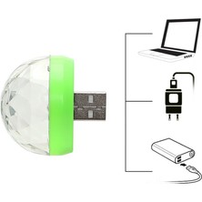 Japanex Mini USB Disko Işık, Taşınabilir Disko Topu Rgb LED Işık