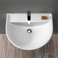 Turkuaz Bella (40*50)Beyaz(Ayaksız) Seramik Lavabo