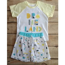 Kidaxi Drone Reglan Kol Tshirt-Şort Erkek Bebek Takım 6-24 Ay Turkuaz
