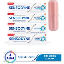 Sensodyne Çok Yönlü Koruma Diş Macunu 75ML x 4 Adet  x Saklama Kabı Hediyeli