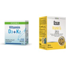 Vitamin D3 + K2 Vitamini 25 ml  + Vitamin D3 1000 Iu 20 ml