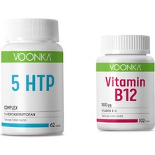 5 Htp Complex Takviye Edici Gıda 62 Kapsül + Yetişkinler İçin Vitamin B12 102 Tablet