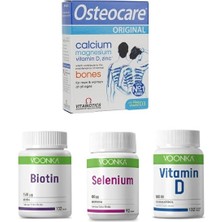 Vitamin Set- Kalsiyum, Magnezyum, Vitamin D3, Çinko 90 Tablet + Biotin + Selenyum + Vitamin D