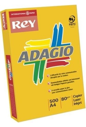 Rey Adagio A4 80 gr 500'LÜ Renkli Fotokopi Kağıdı 58-Sarı
