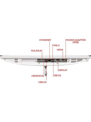 Turbox TAx385 Intel Core i3 10100 8 GB RAM 256 GB SSD Freedos 21.5" FHD All In One Bilgisayar