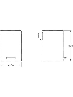 VitrA Arkitekta A44054 Çöp Kovası, 3 Litre, Parlak Paslanmaz Çelik