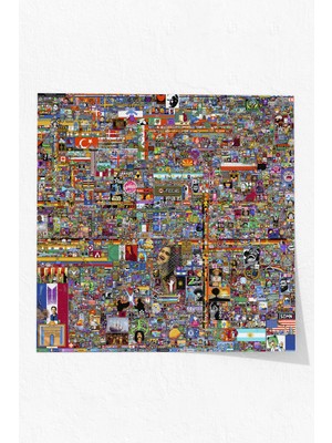 Postermanya Reddit R Place 2022 Kare Poster