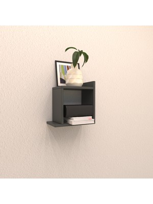 Rafkestir Prima Duvar Rafı Antrasit ( Mat )