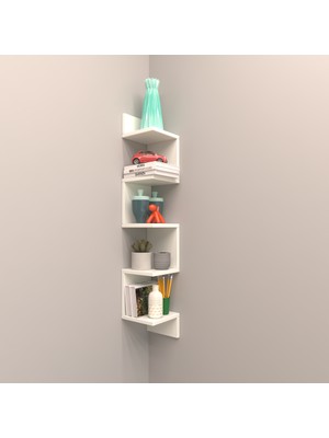 Rafkestir North Corner Duvar Rafı  Beyaz ( Parlak )