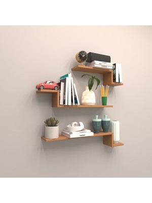 Rafkestir Atlantik Duvar Raf Set Bambu ( Mat )