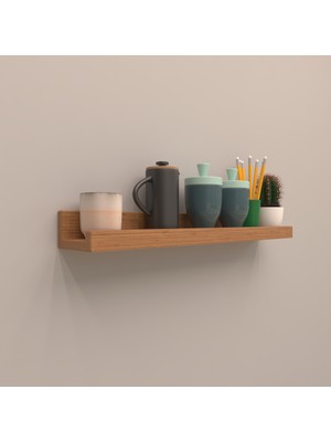 Rafkestir Setli Duvar Rafı 120 cm  Bambu ( Mat )