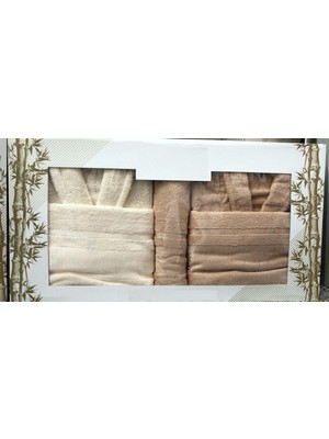 Polo Life Bambu 6 Parça Aile Bornoz Seti-Krem Kahve