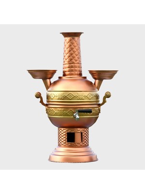 Style Bakır  Semaver Tombik 5 lt