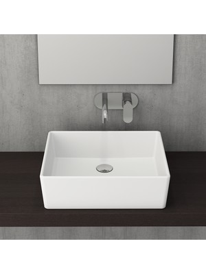 Bocchi Milano 50 cm Parlak Beyaz Banyo ve Tuvalet Çanak Lavabo