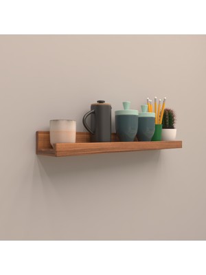 Rafkestir Setli Duvar Rafı 140 cm  Hareli Ceviz (Mat)
