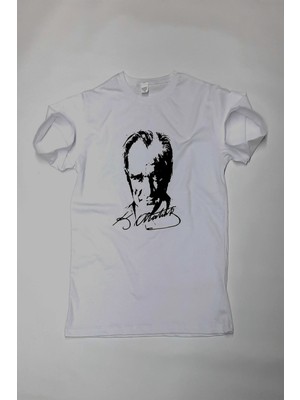 The Wert Atatürk Baskılı Beyaz Çocuk T-Shirt
