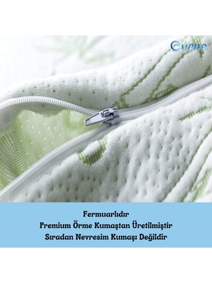 Yastık Kılıfı Örme Kumaş Bambu Desen 50 x 70 Terletmeyen Minder Yastık Yüzü