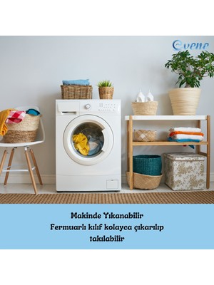 Yastık Kılıfı Örme Kumaş Bambu Desen 50 x 70 Terletmeyen Minder Yastık Yüzü 2 Adet