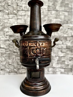 Kıvraklar Bakır Özel El Işlemeli  Semaver  5 Lt