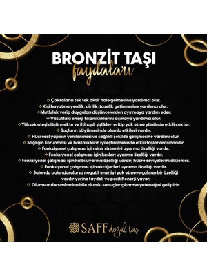 Saff Doğal Taş Bronzit Doğal Taş Kolye 201748