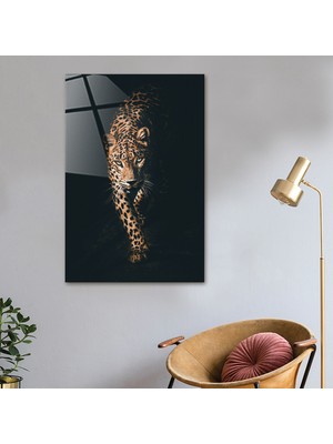 Decorita Hayvanlar | Cam Tablo | Leopar | 40cm x 60cm