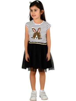 Silversun Siyah Renkli Payet Nakışlı Kız Çocuk Tütü Elbise |ek 219042