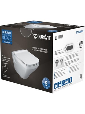 Duravit Durastyle Rimless® Asma Klozet Seti Amortisörlü Kapak Dahil Beyaz 45383900A1